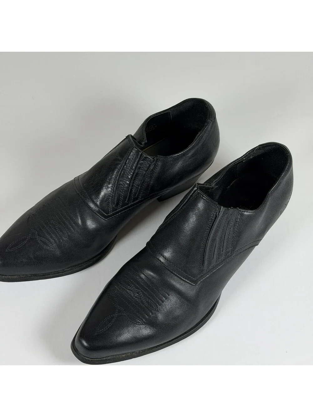 Durango RD3520 Men's Black Leather Western Slip-On Boots Size 10M S-2